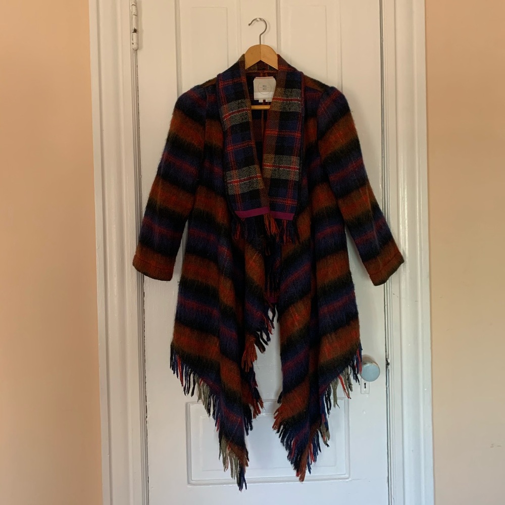 Hei hei (anthro) wool plaid jacket worn once